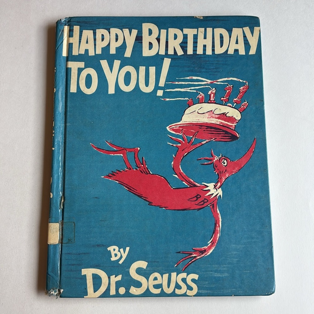 Vintage Happy Birthday to You Dr Seuss Hardcover Book 1959
